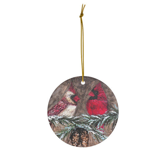 Cardinals Ceramic Ornament