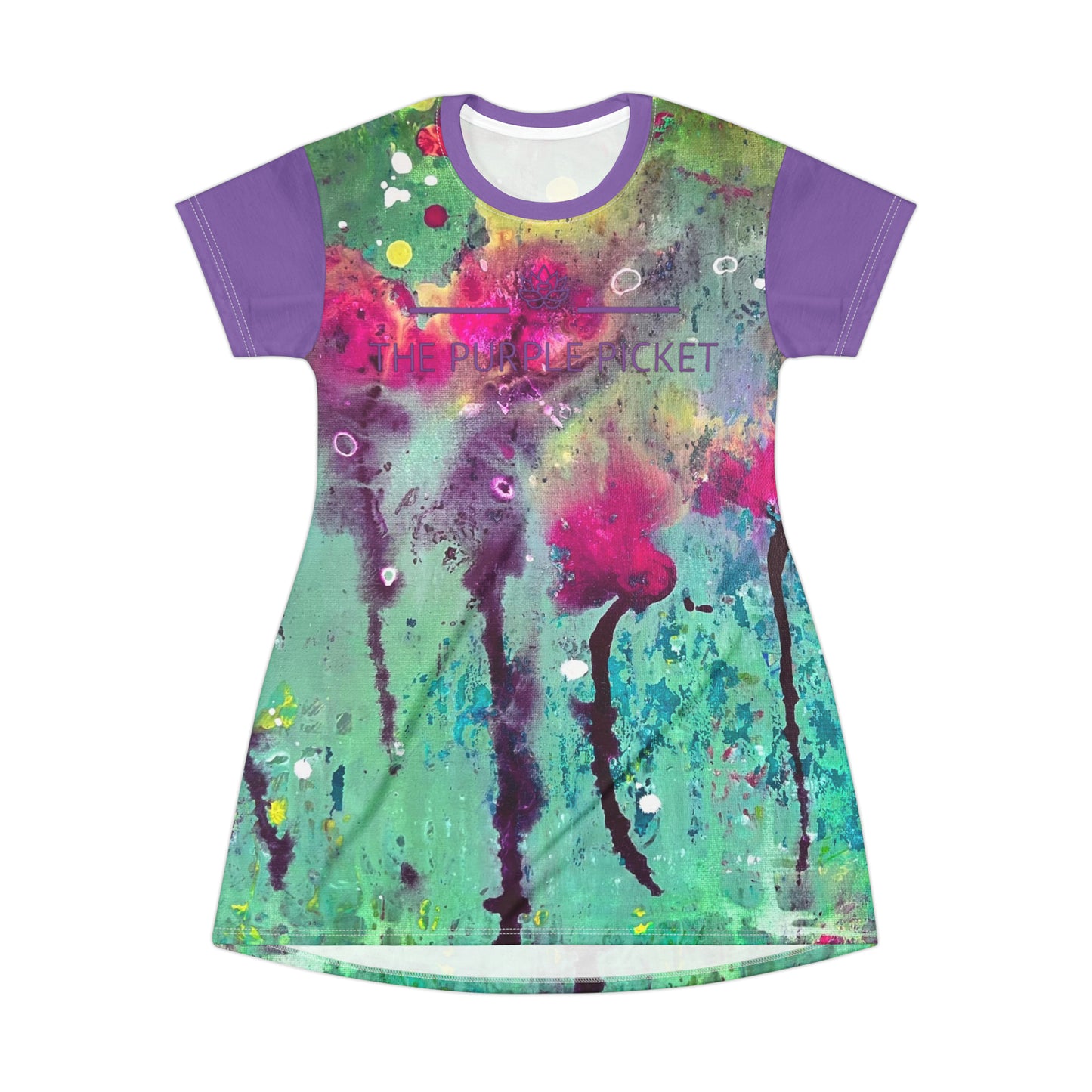 Dancing roses Logo T-Shirt Dress