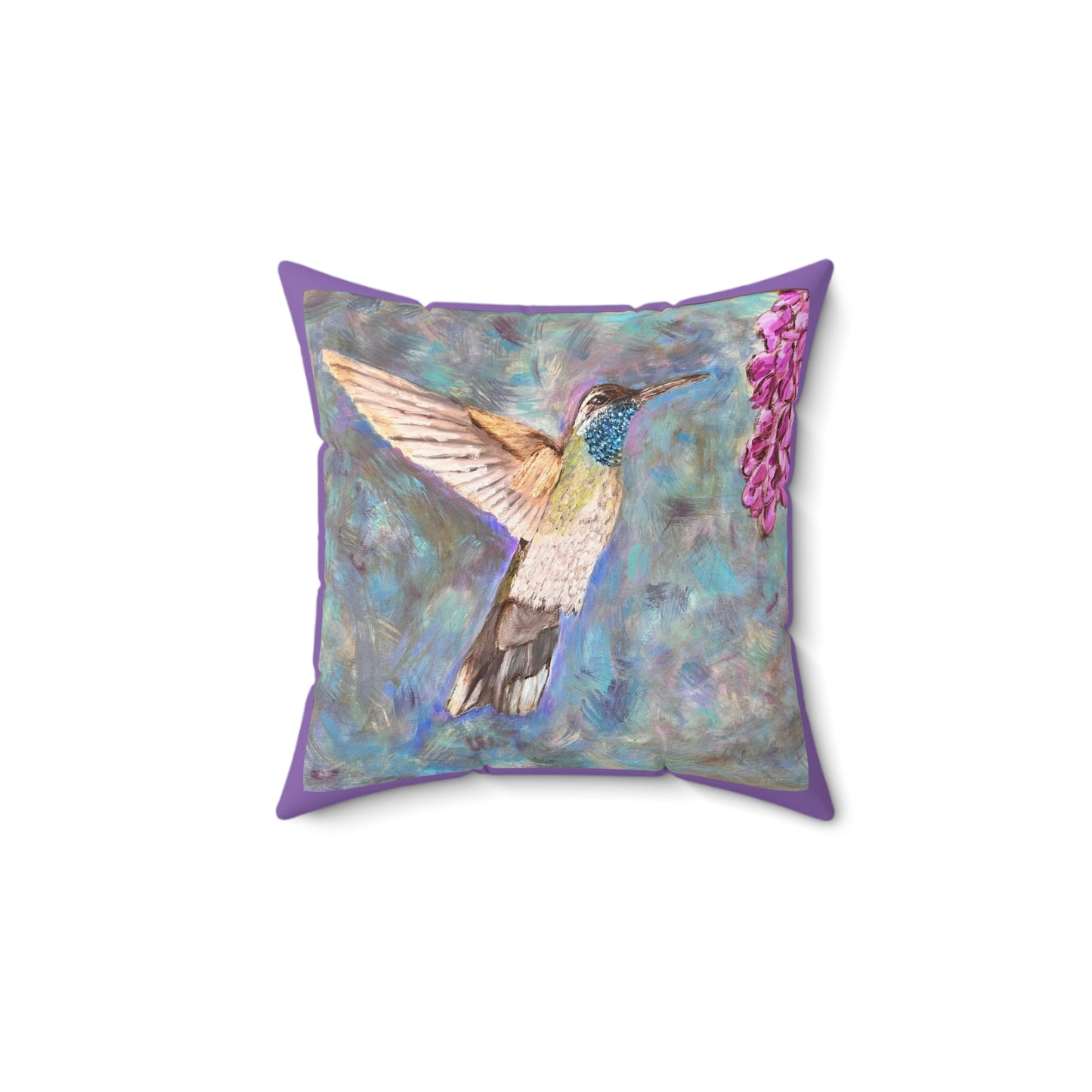 Hummingbird & Wisteria Pillow