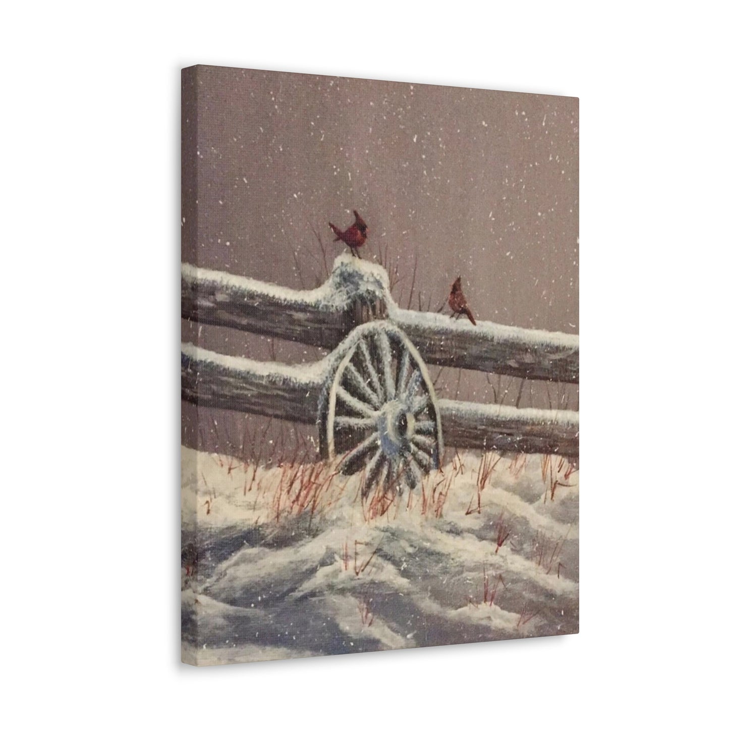 Winter Cardinals Painting