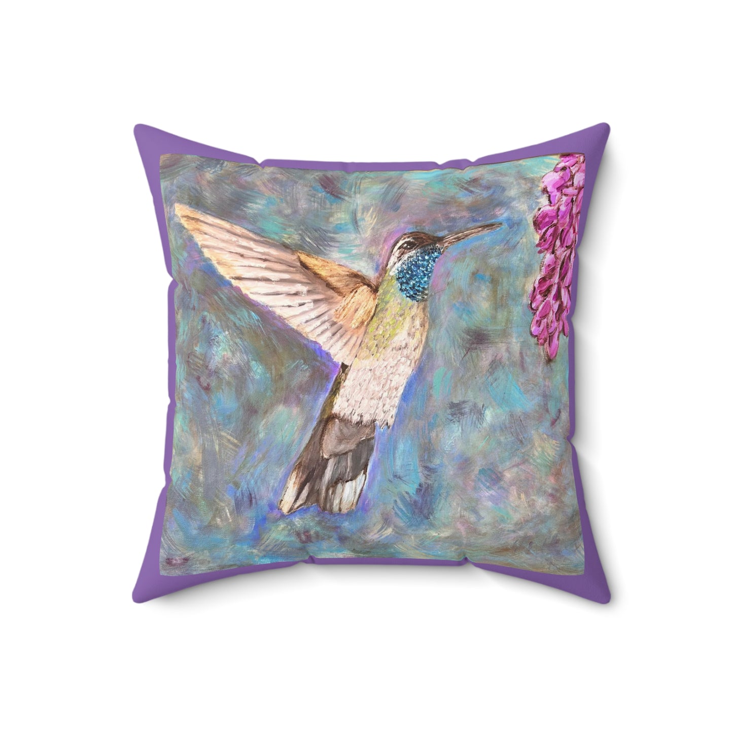 Hummingbird & Wisteria Pillow