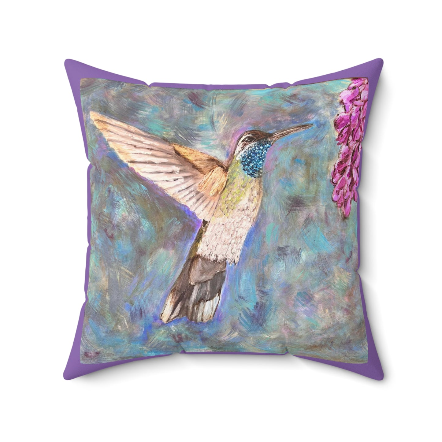 Hummingbird & Wisteria Pillow