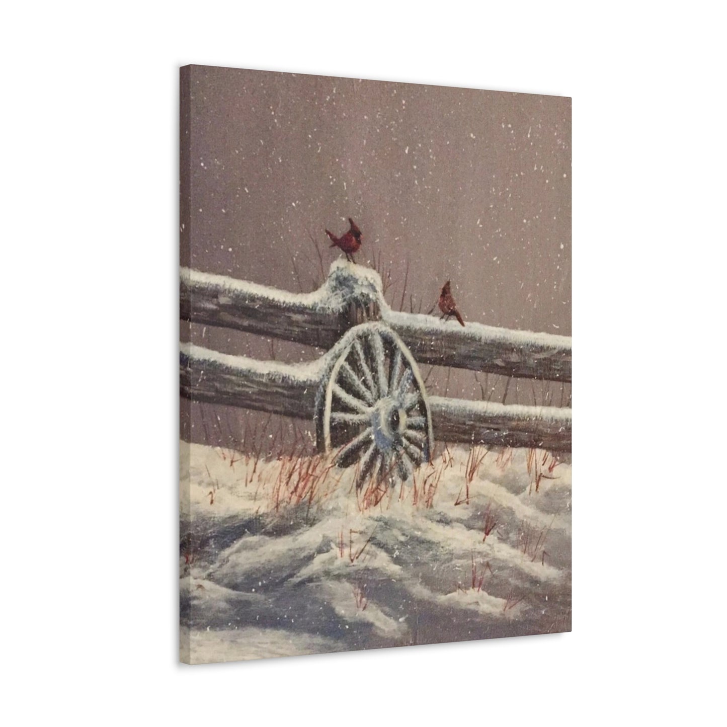 Winter Cardinals Painting