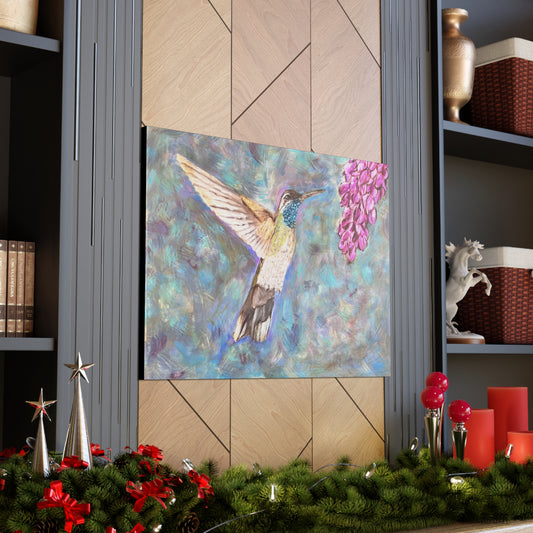 Hummingbird & Wisteria Painting