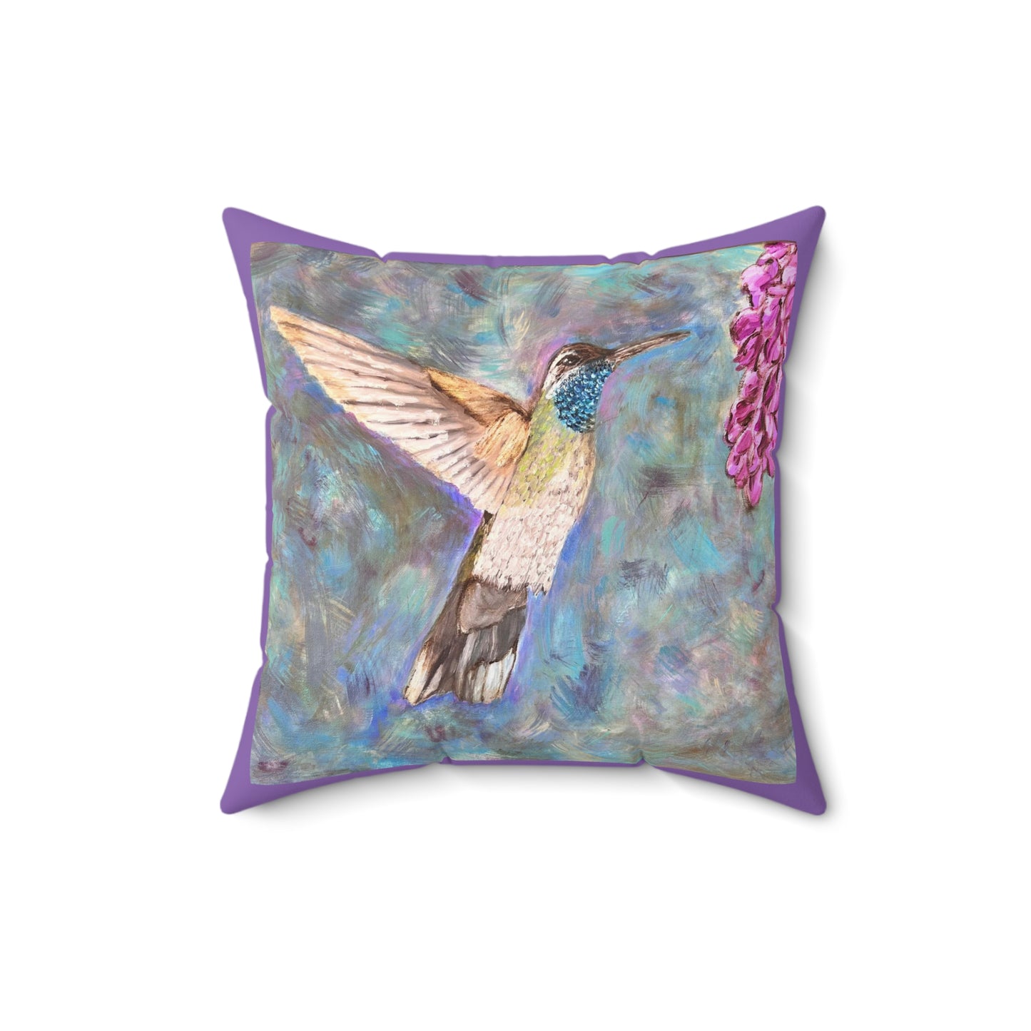 Hummingbird & Wisteria Pillow