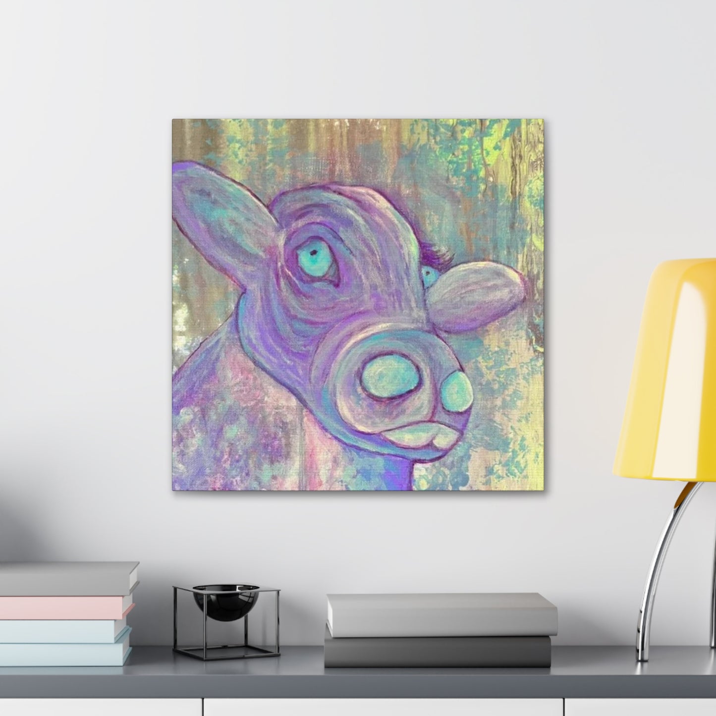 Purple Cow Painting