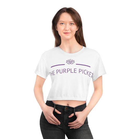 The Purple Picket Crop Tee